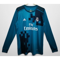 Real Madrid Men Long Sleeve Third Retro Soccer Jersey 2017