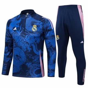 Real Madrid Blue Training Technical Soccer Tracksuit 2024