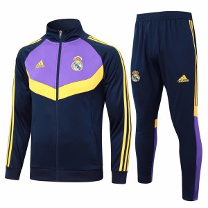 Real Madrid Navy Training Presentation Soccer Tracksuit 2024