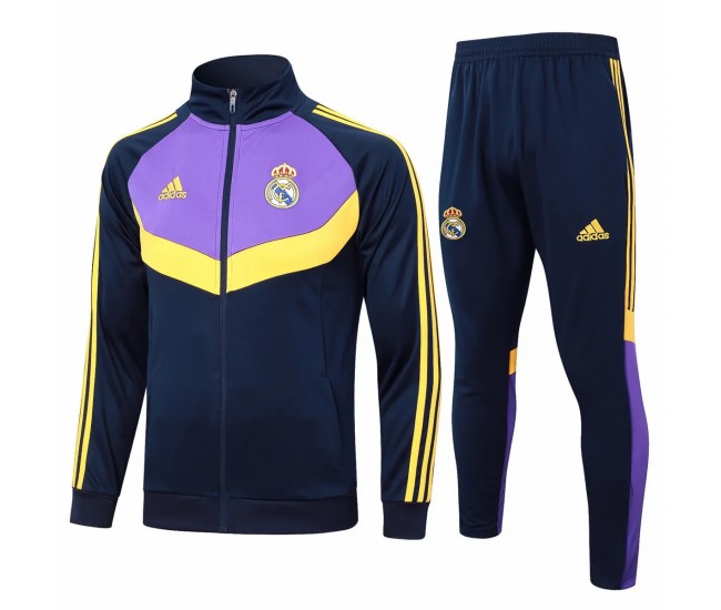 Real Madrid Navy Training Presentation Soccer Tracksuit 2024