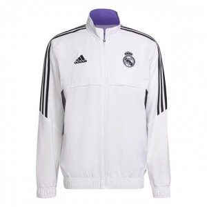 Real Madrid Mens Presentation Soccer Jacket White 2023