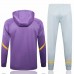 Real Madrid Purple Hooded Presentation Soccer Tracksuit 2024