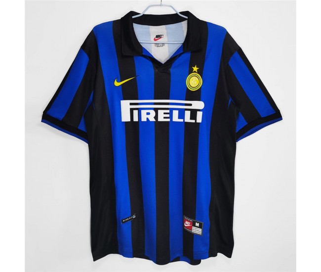 Inter Milan Men Home Retro Soccer Jersey 1998 