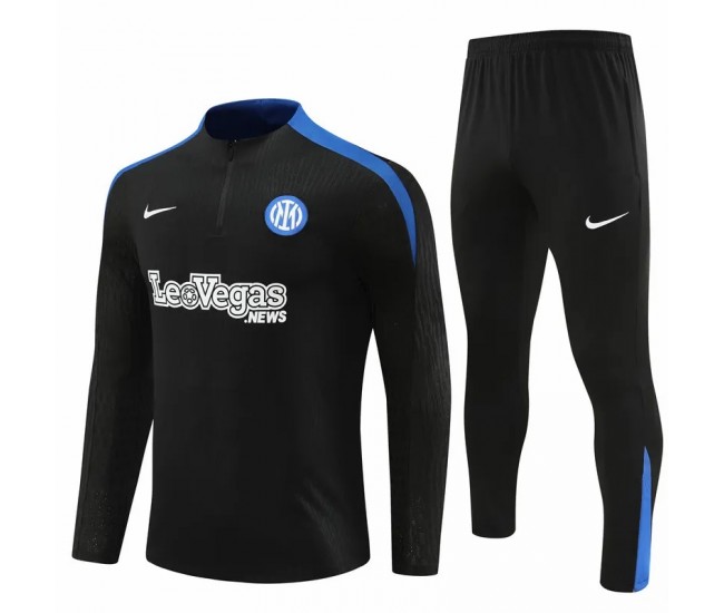 Inter Milan Black Training Technical Soccer Tracksuit 2024