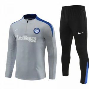 Inter Milan Grey Training Technical Soccer Tracksuit 2024