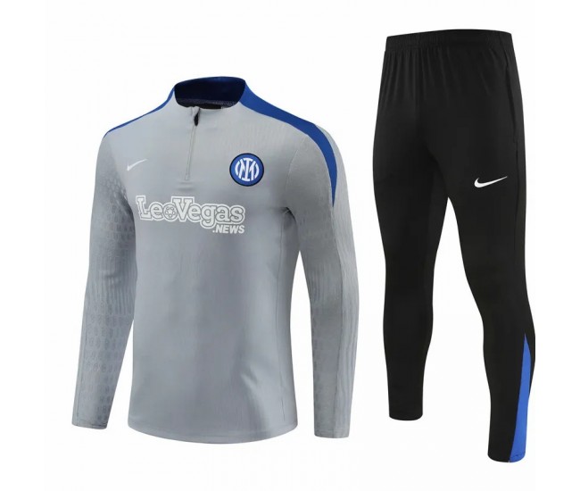 Inter Milan Grey Training Technical Soccer Tracksuit 2024