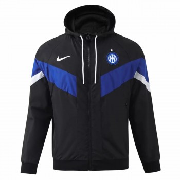 Inter Milan Mens Hooded Windrunner Soccer Jacket 2024