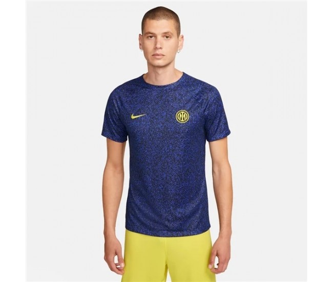 Inter Milan Mens Pre Match Training Soccer Jersey 2023