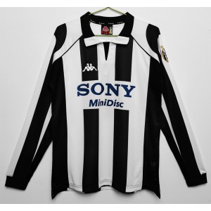 Juventus Men Long Sleeve Home Retro Soccer Jersey 1997