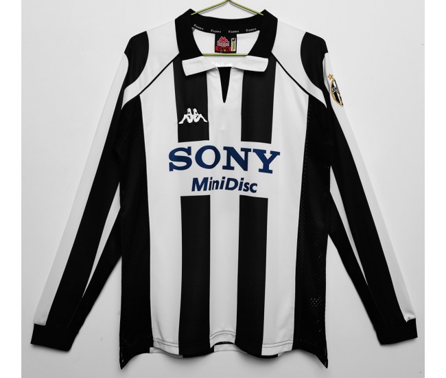 Juventus Men Long Sleeve Home Retro Soccer Jersey 1997