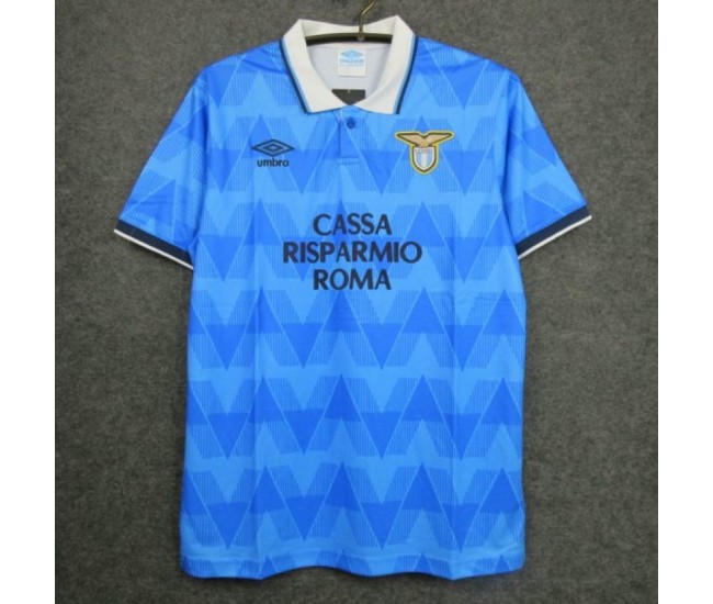 SS Lazio Men Home Retro Soccer Jersey 1989