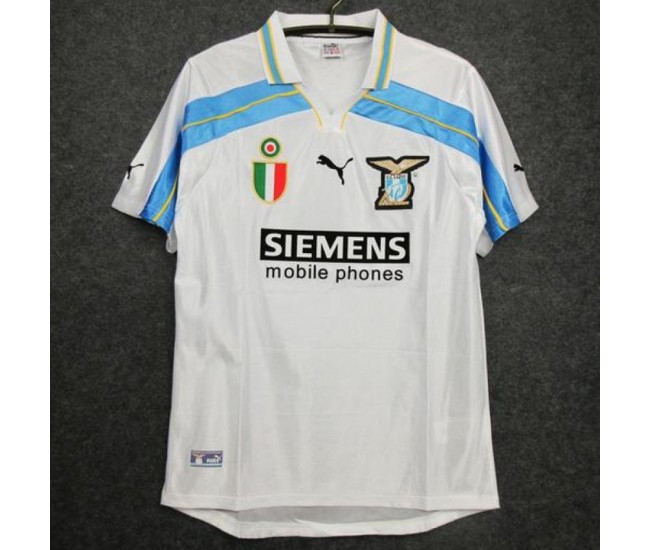 SS Lazio Men Centenary Retro Soccer Jersey 2000