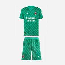 AC Milan Kids Goalkeeper Home Soccer Kit 2023