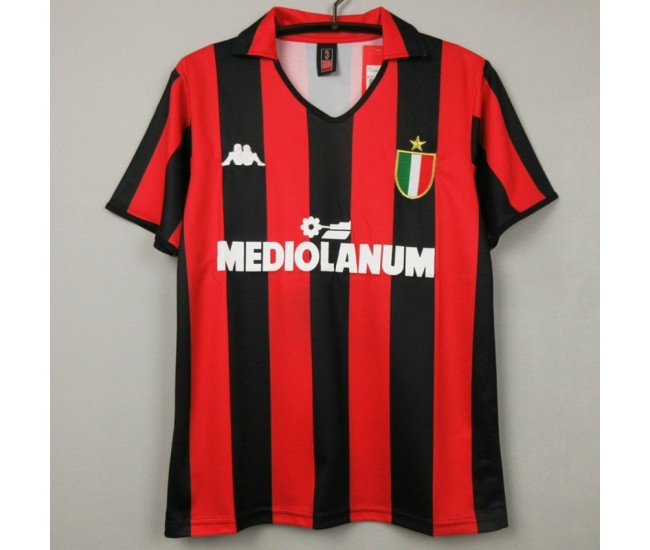 AC Milan Men Home Retro Soccer Jersey 1988