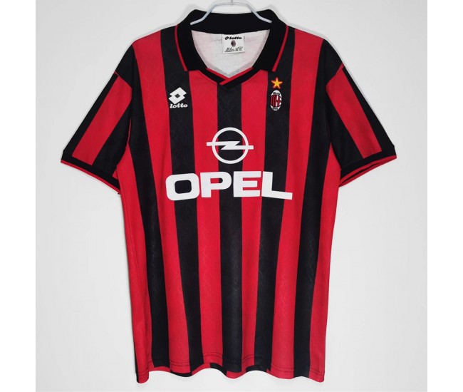 AC Milan Men Home Retro Soccer Jersey 1995