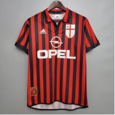 AC Milan Men Home Retro Soccer Jersey 1999