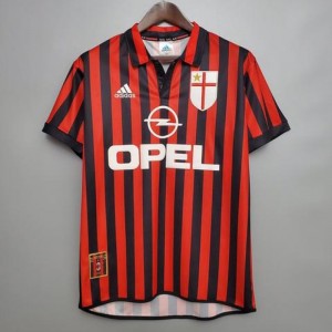 AC Milan Men Home Retro Soccer Jersey 1999