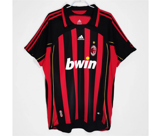 AC Milan Men Home Retro Soccer Jersey 2006