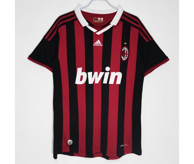 AC Milan Men Home Retro Soccer Jersey 2009