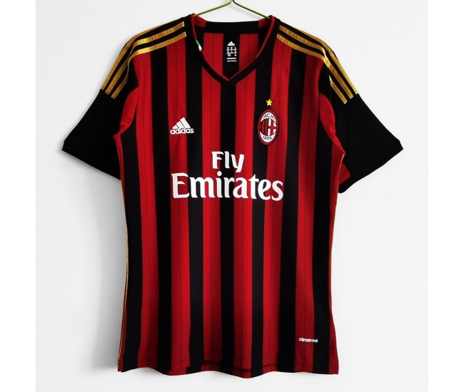 AC Milan Men Home Retro Soccer Jersey 2013