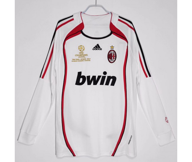 AC Milan Men Long Sleeve Away Retro Soccer Jersey 2006