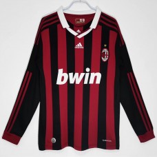 AC Milan Men Long Sleeve Home Retro Soccer Jersey 2009