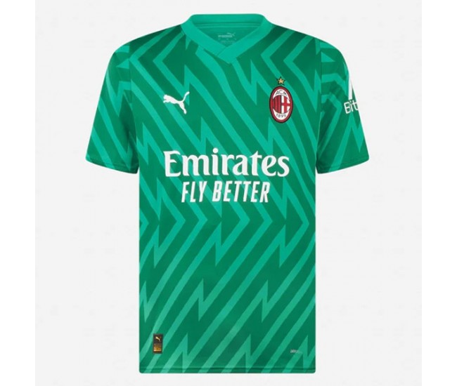 AC Milan Mens Goalkeeper Home Soccer Jersey 2023