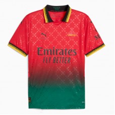 AC Milan x OFF-WHITE Adult Red-Power Green Soccer Jersey 2024