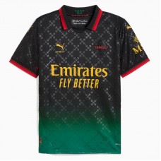 AC Milan x OFF-WHITE Adult Black-Power Green Soccer Jersey 2024