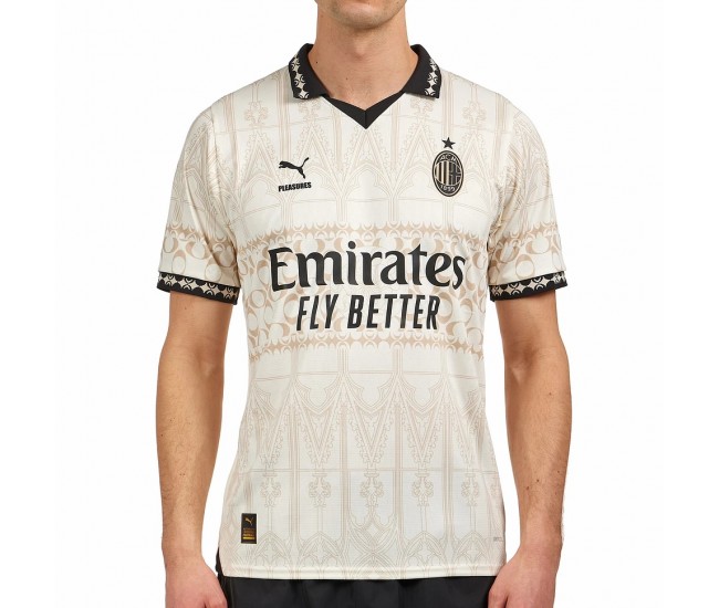 AC Milan X Pleasures Men's Match Soccer Jersey 2023