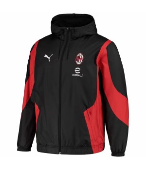 AC Milan Mens Pre Match Anthem Soccer Jacket 2023