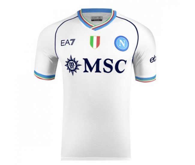 SSC Napoli Europe Mens Away Soccer Jersey 2023