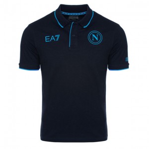 SSC Napoli Mens Navy Blue Representation Polo Soccer Shirt 2023