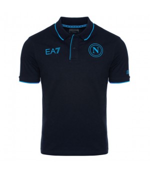 SSC Napoli Mens Navy Blue Representation Polo Soccer Shirt 2023