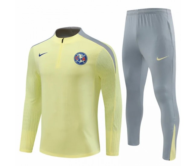 Club America Yellow Training Technical Soccer Tracksuit 2024