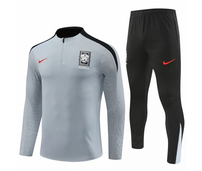 South Korea Grey Training Technical Soccer Tracksuit 2024