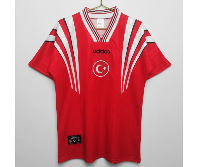 Turkey Men Home Retro Soccer Jersey 1996