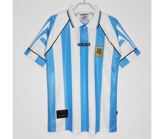 Argentina Home Retro Soccer Jersey 1996