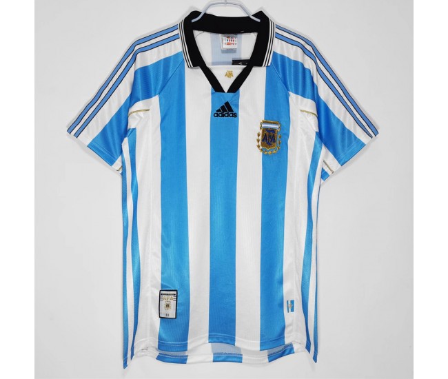 Argentina Home Retro Soccer Jersey 1998