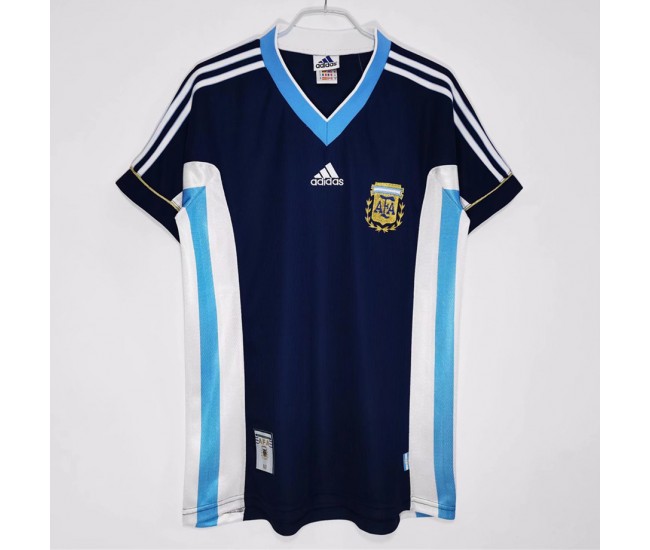 Argentina Away Retro Soccer Jersey 1998