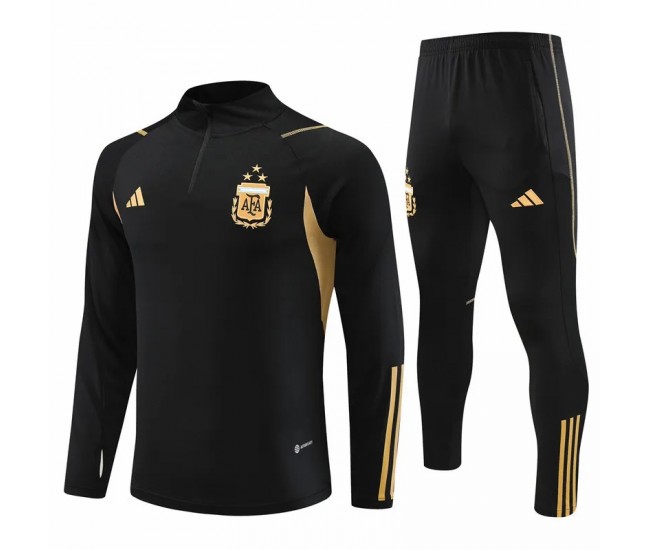 Argentina Black Training Technical Soccer Tracksuit 2024