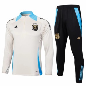 Argentina Beige Training Technical Soccer Tracksuit 2024