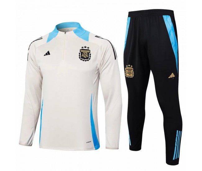 Argentina Beige Training Technical Soccer Tracksuit 2024