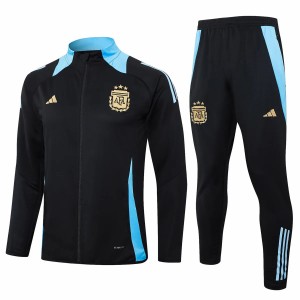 Argentina Black Training Presentation Soccer Tracksuit 2024