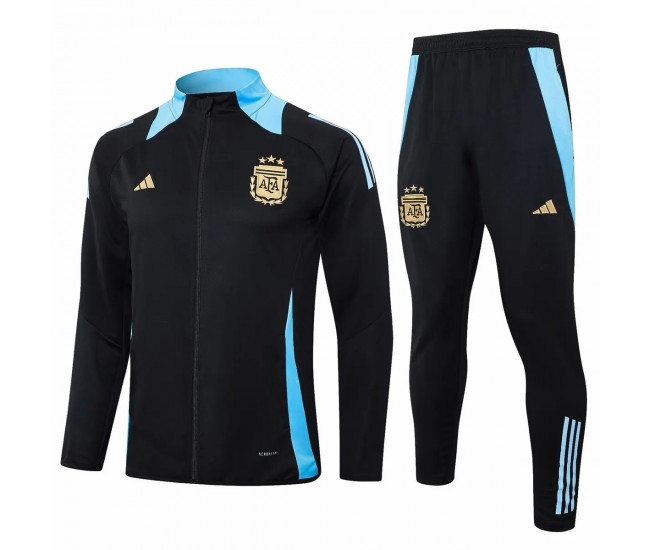 Argentina Black Training Presentation Soccer Tracksuit 2024