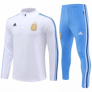 Argentina White Training Technical Soccer Tracksuit 2023