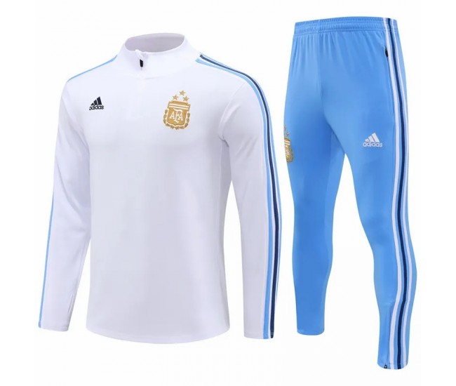 Argentina White Training Technical Soccer Tracksuit 2023