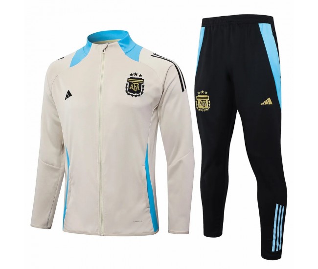 Argentina Beige Training Presentation Soccer Tracksuit 2024