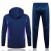 Argentina Navy Hooded Training Soccer Tracksuit 2024