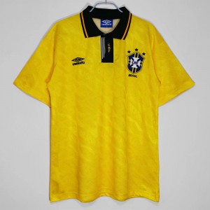 Brazil Home Retro Soccer Jersey 1991